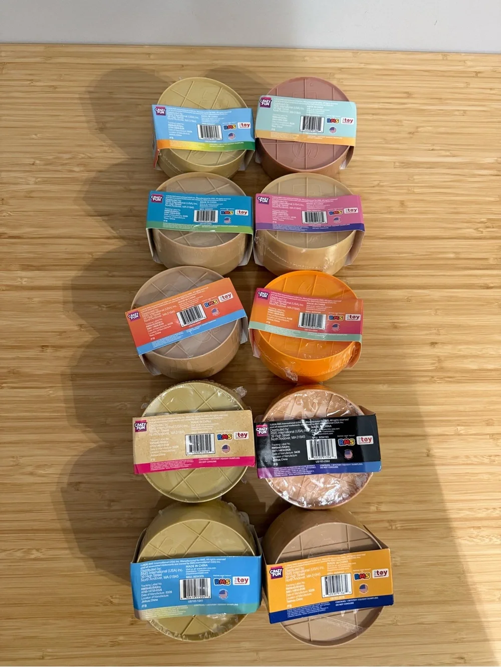 Authentic RMS Crazy Fun Viral Mystery Dumpling Squishy Toy Lot of 10 Dumplings